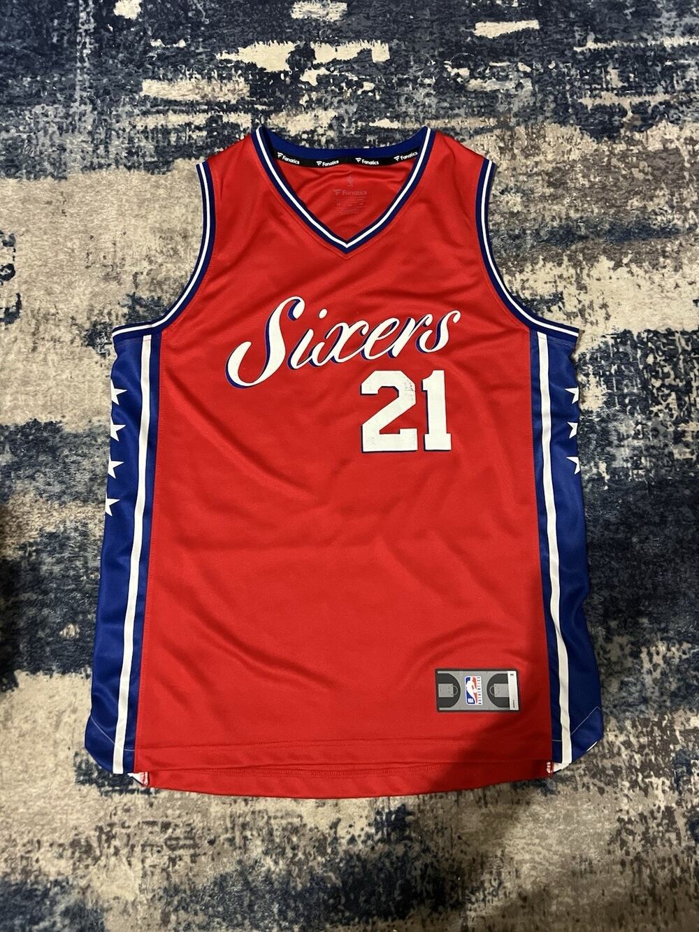 Size M- Fanatics 2018 Joel Embiid #21 Philadelphia 76ers Basketball Jersey Men